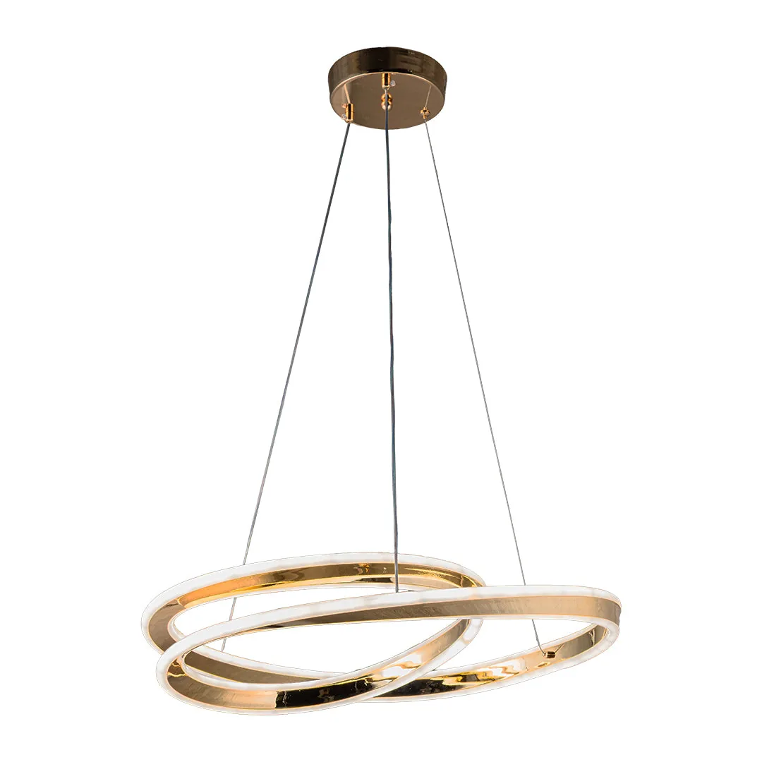 Golden Infinity Oval Pendant Light – 120W LED