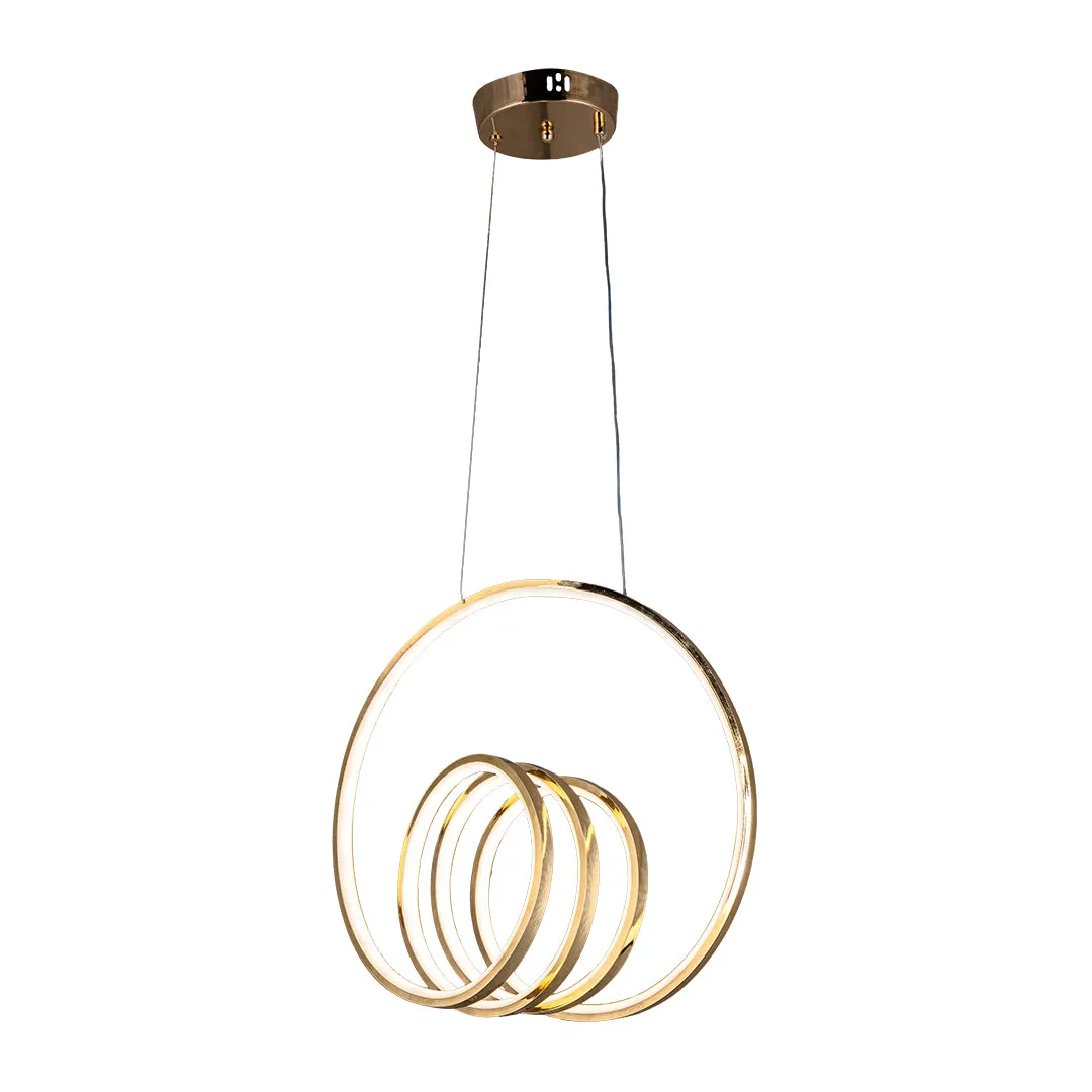 Golden Ring Cluster Pendant Light – 70W LED
