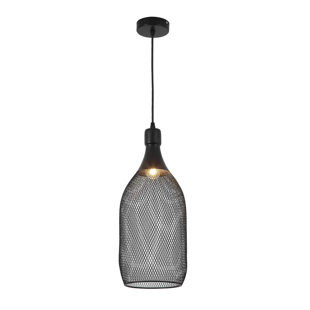Industrial Black Mesh Pendant Light