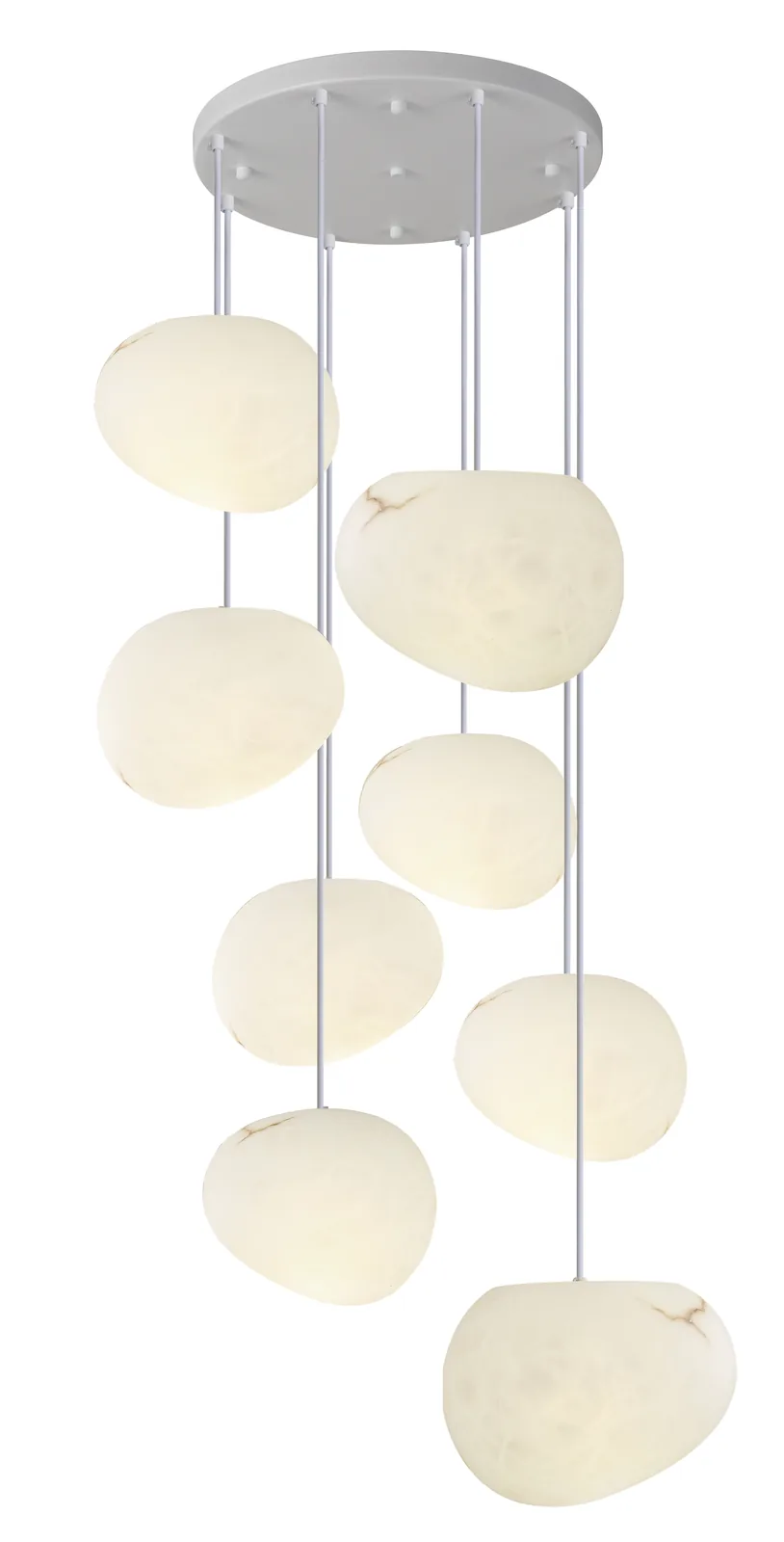Modern Elegant Tronic 8-Light Pendant Lamp