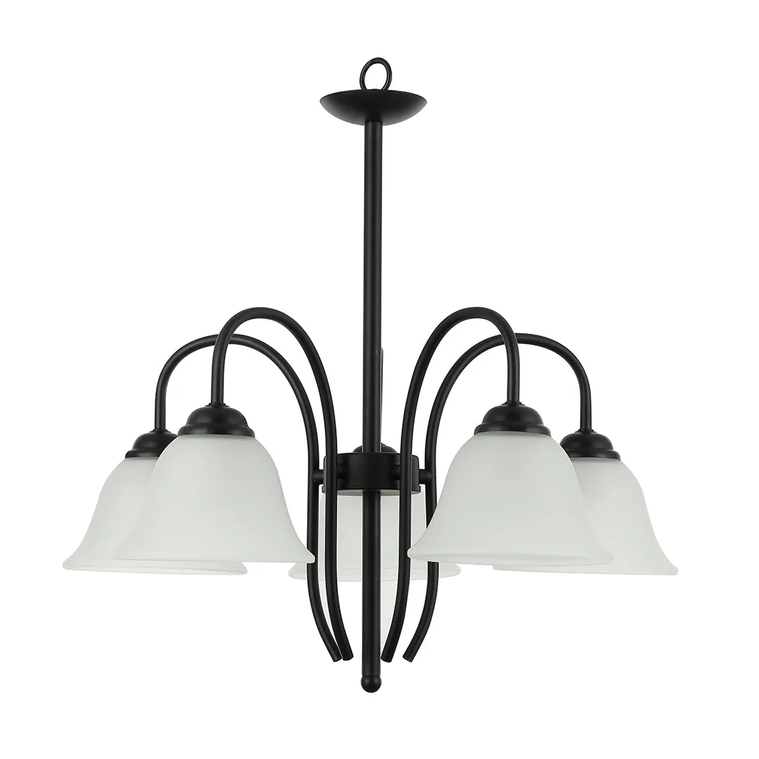 Pendant Lamp – 5-Light Black Decorative Hanging Fixture