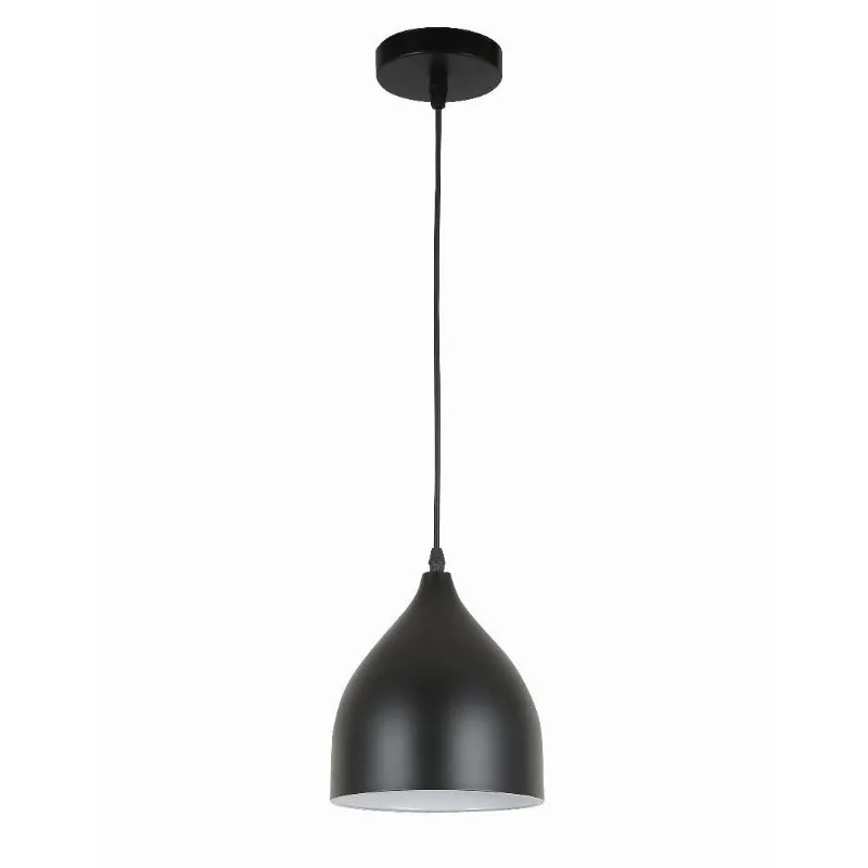 Small Black Dome Pendant