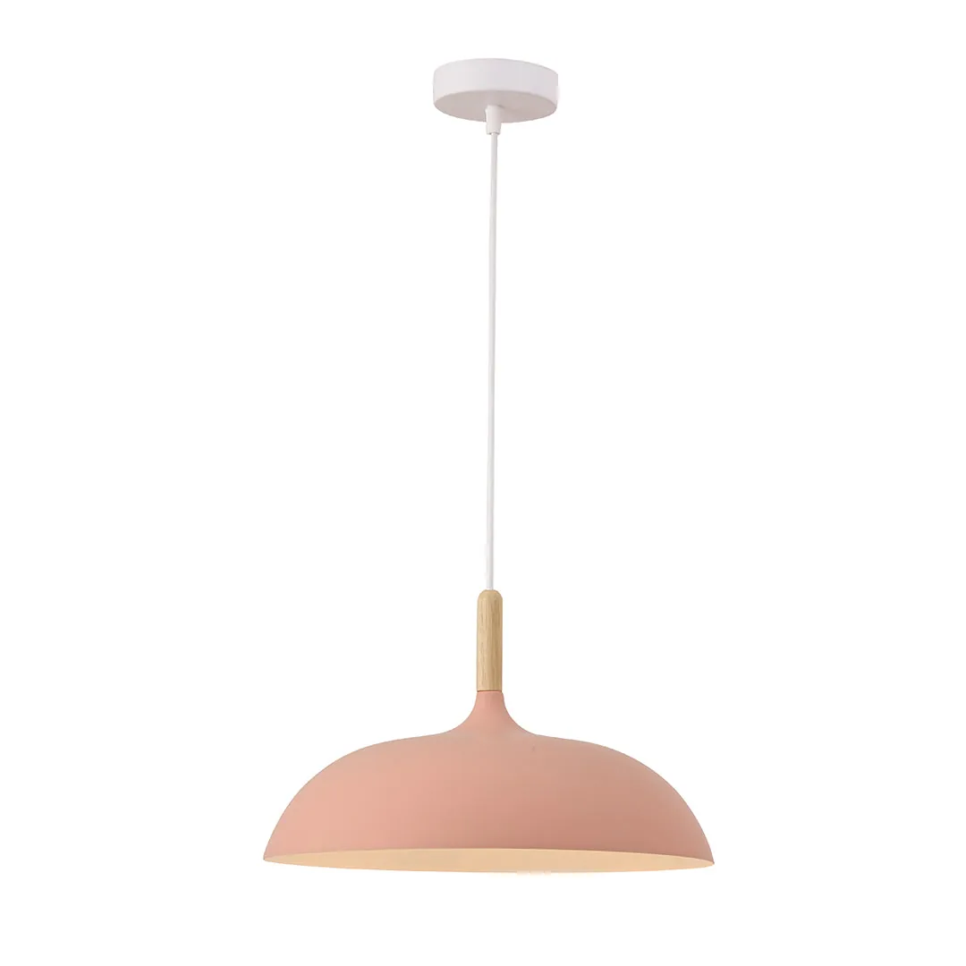 Soft Matte Pink Dome Ceiling Light