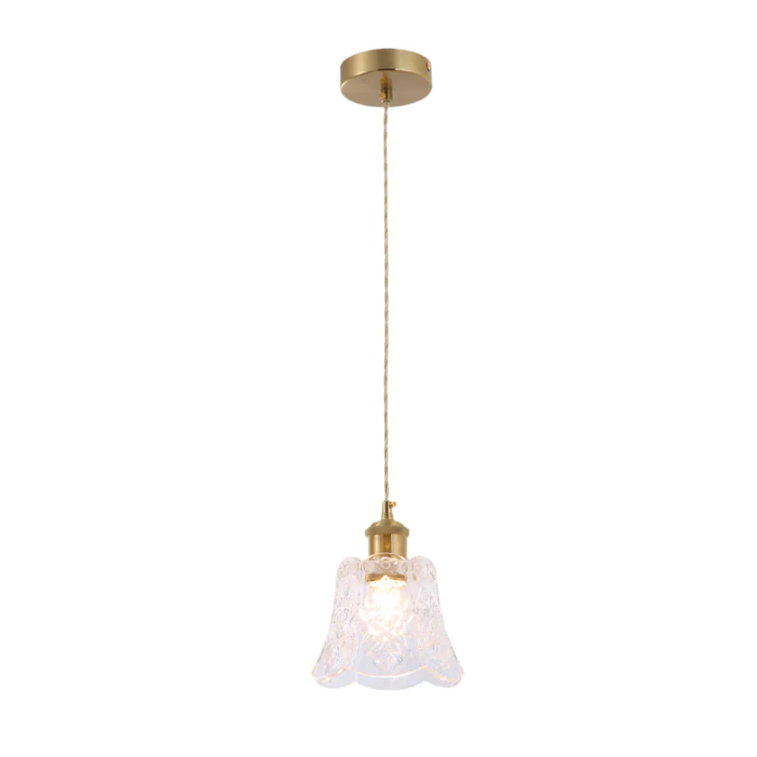 Vintage Floral Crystal Pendant Light 1*E27