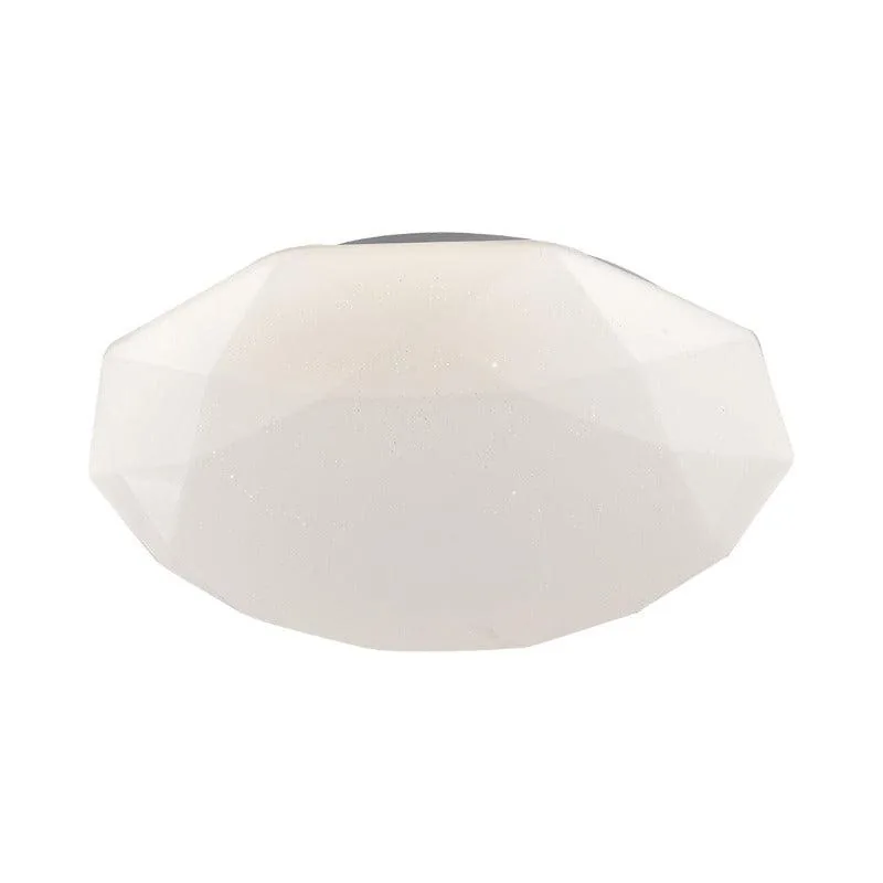 White Crystal Diamond Geometric Tri Colour LED Light