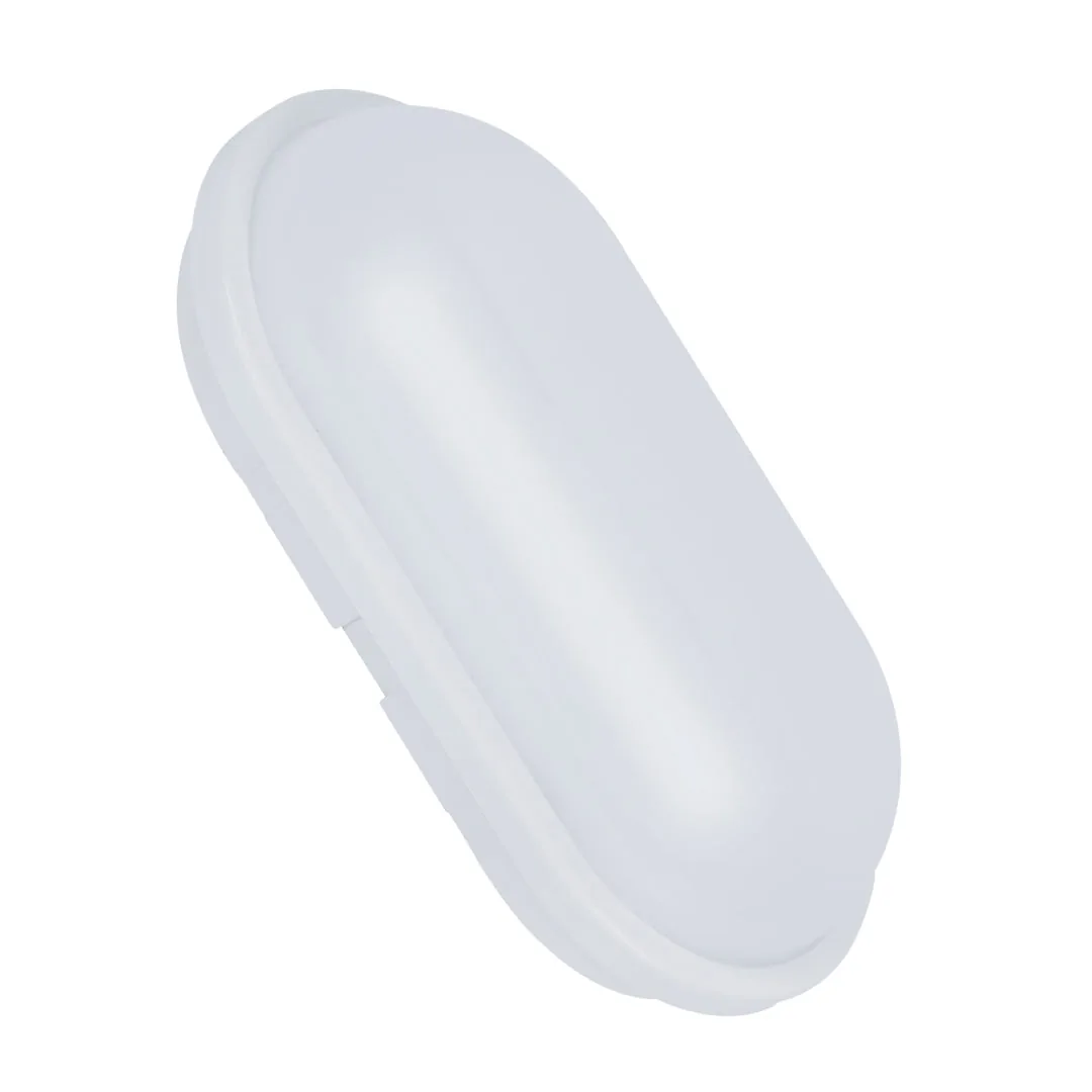 20W IP54 Oval LED Ceiling Light – White Surface Mounted Bulkhead