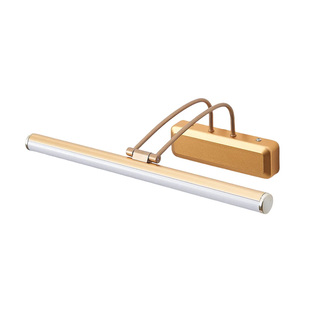 Golden Bar Mirror Light with Dual Curved Arms – 8W