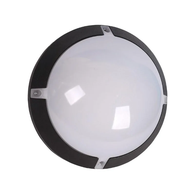 Round Black LED Bulkhead 12 Watts