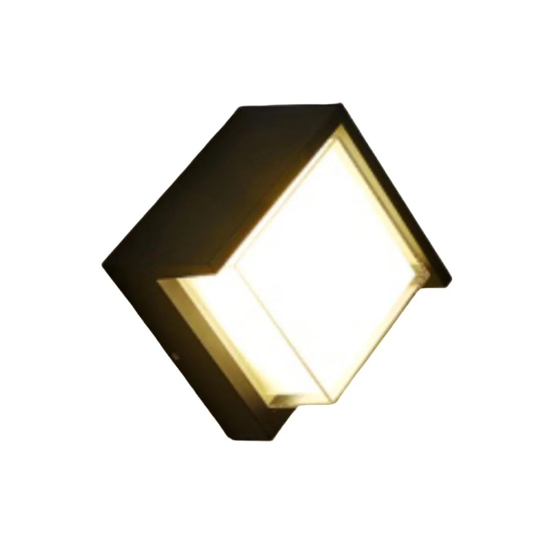 Black Outdoor Square Light – 5W, 3000K