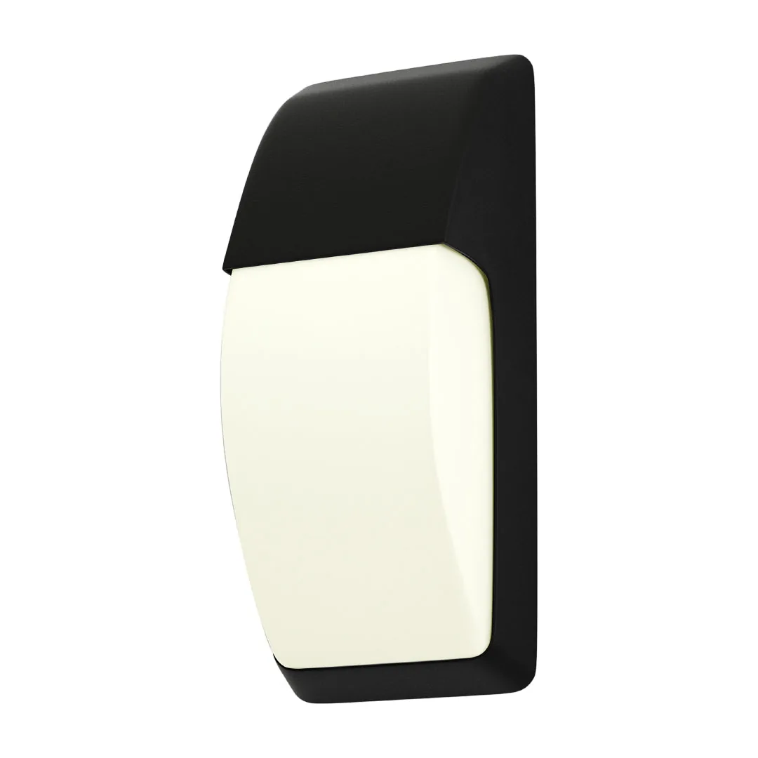 Black Plastic Outdoor Wall Light – IP65