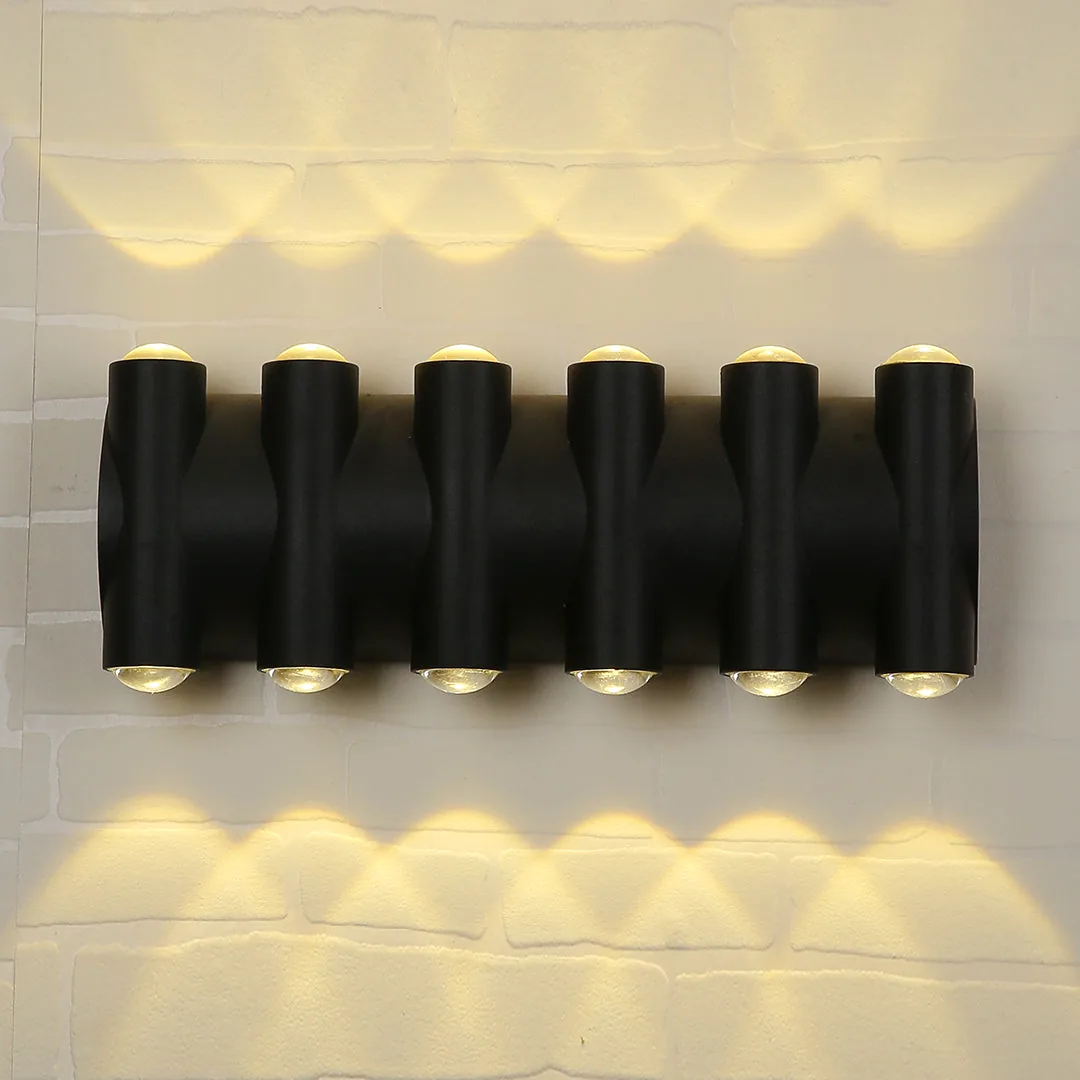Black Up & Down LED Wall Light