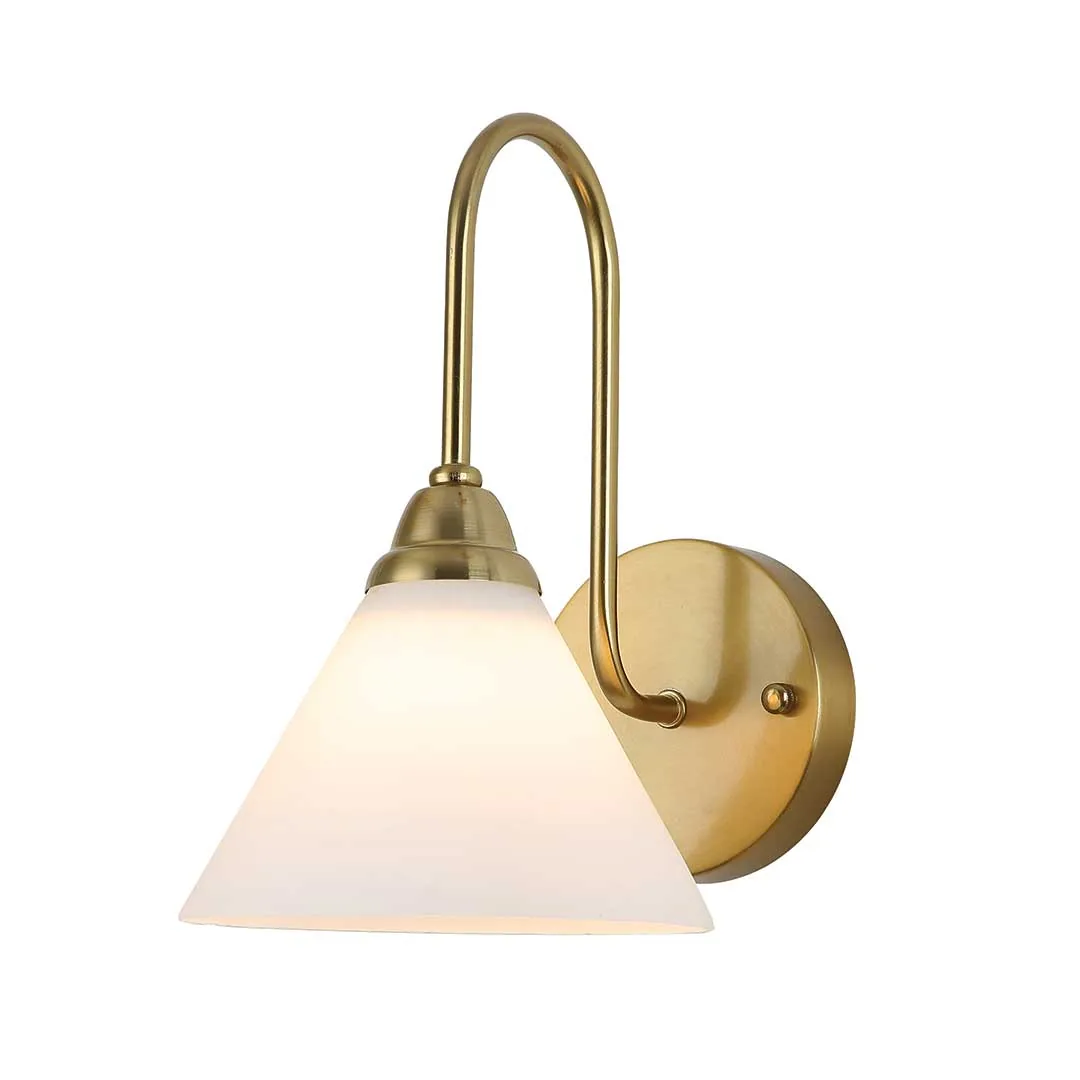 Cone-Shaped Frosted Glass Wall Lamp