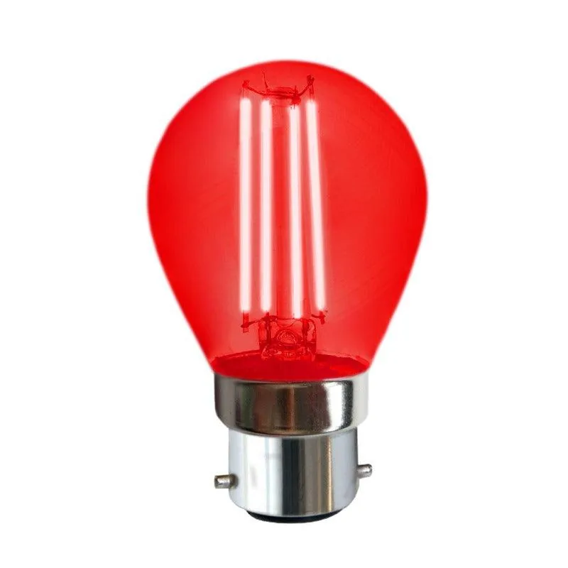 Filament LED 4 Watts B22 (Pin) Red Bulb