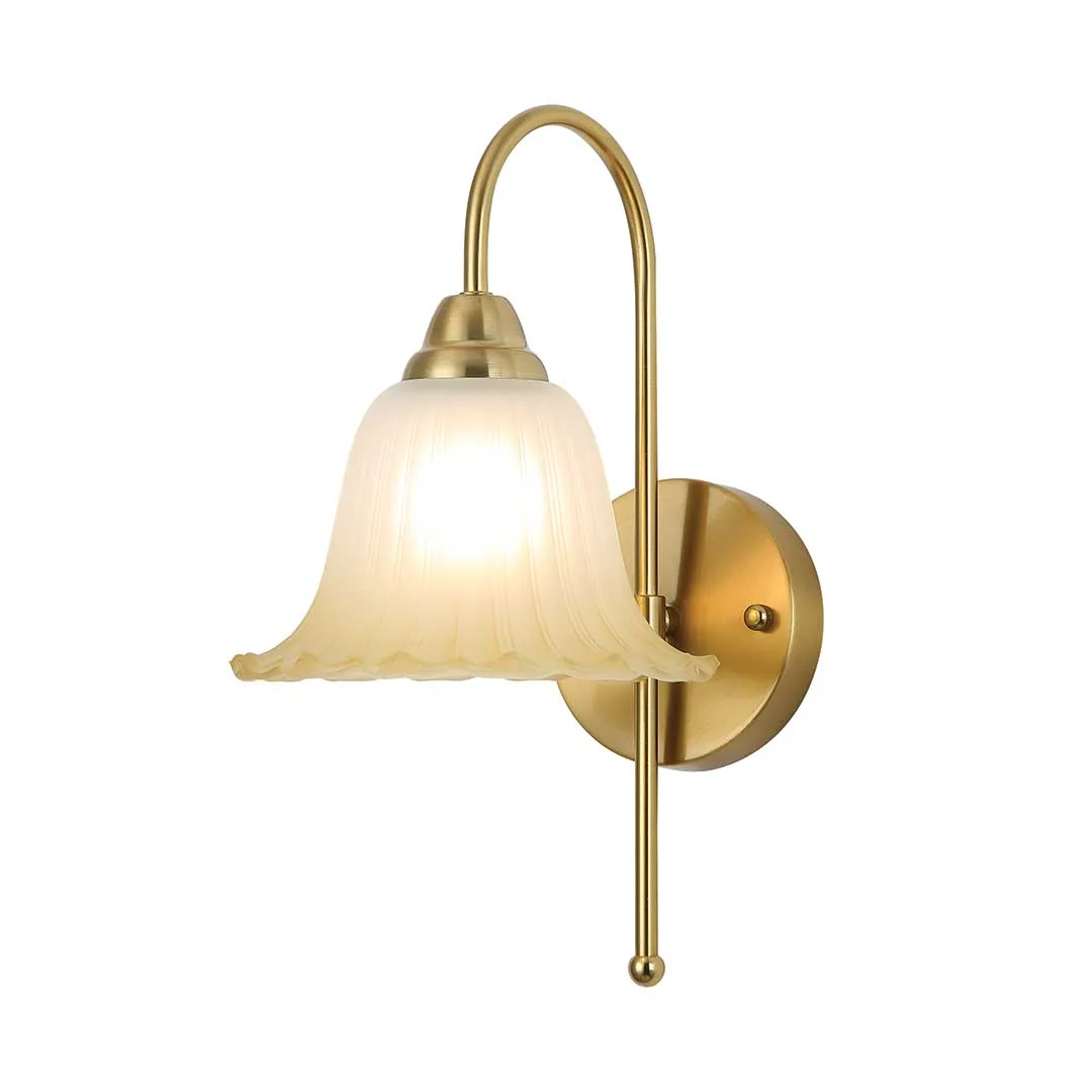 Vintage Flared Skirt Glass Wall Light