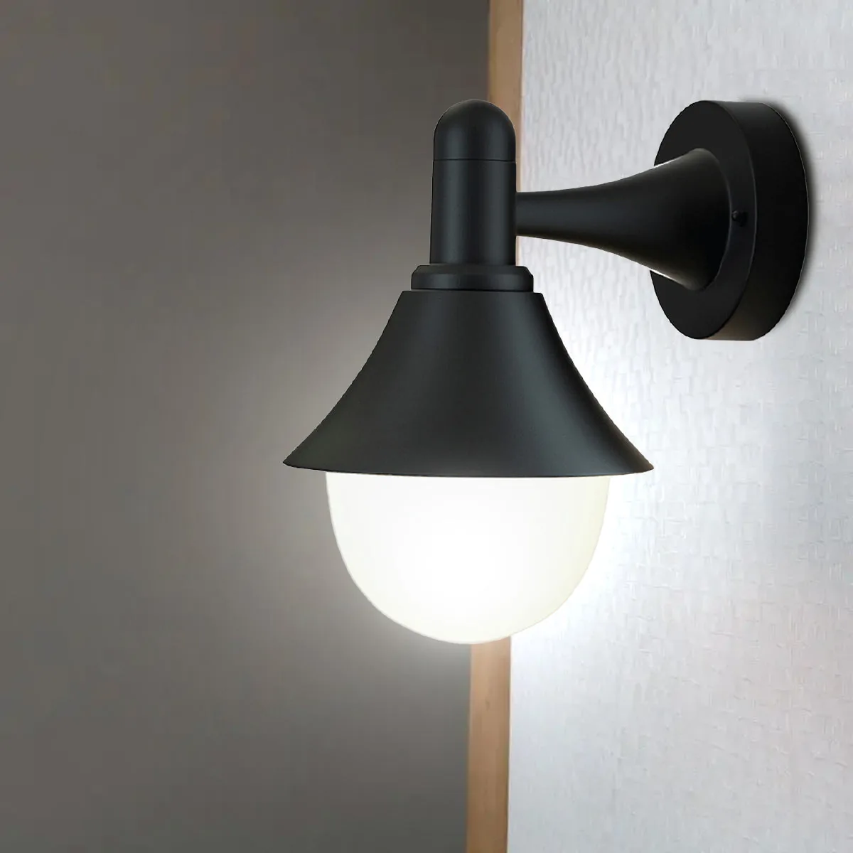 Wall Light e27 40 Watt Black