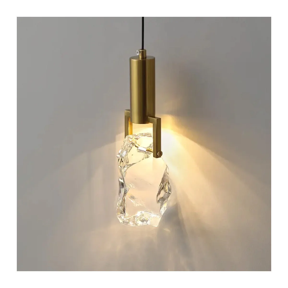 Modern Crystal Pendant Light Gold LED Fixture for Stylish Interiors