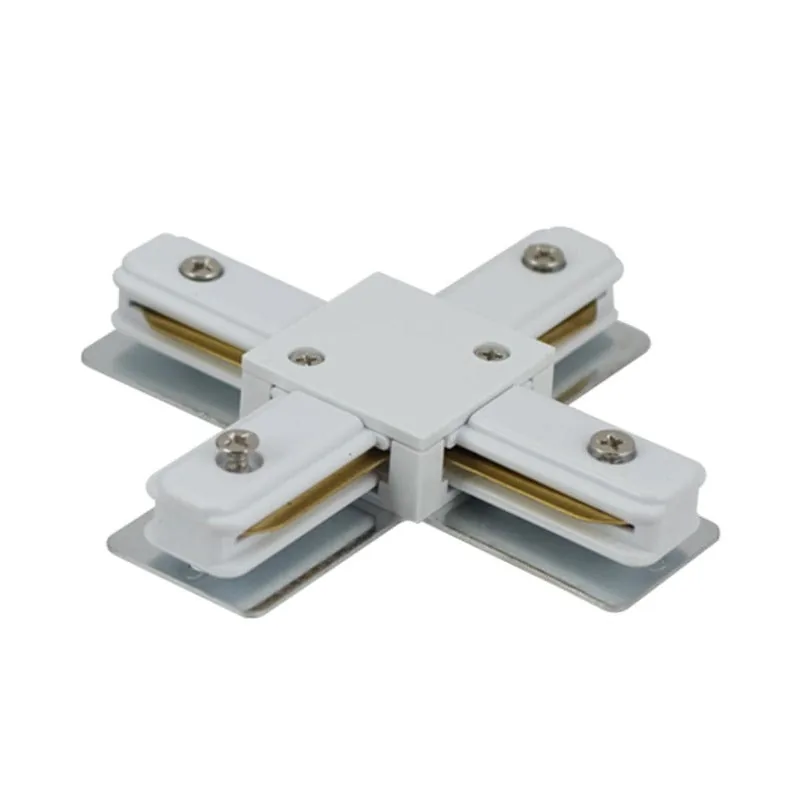 White Tracklight Connector with 2 Wires