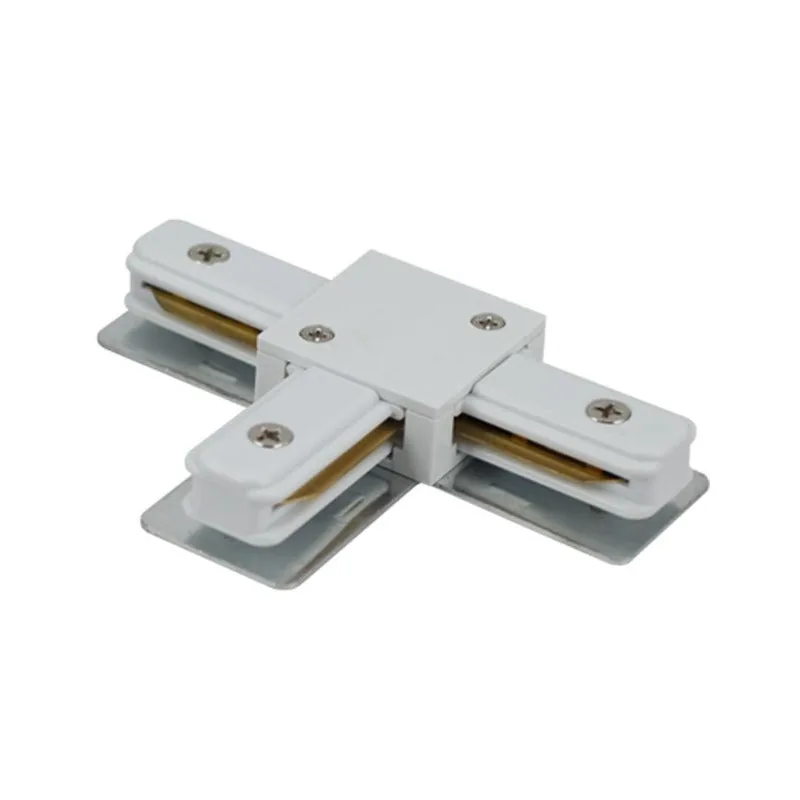 White Tracklight Connector with 2 Wires