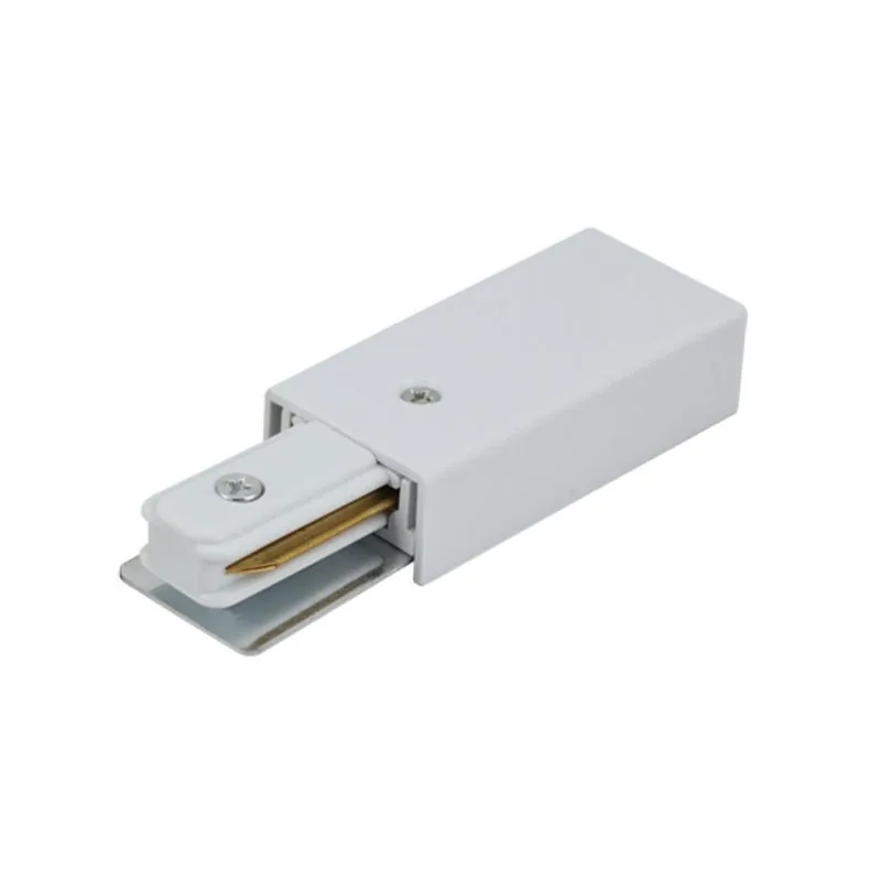 White Tracklight Connector with 2 Wires