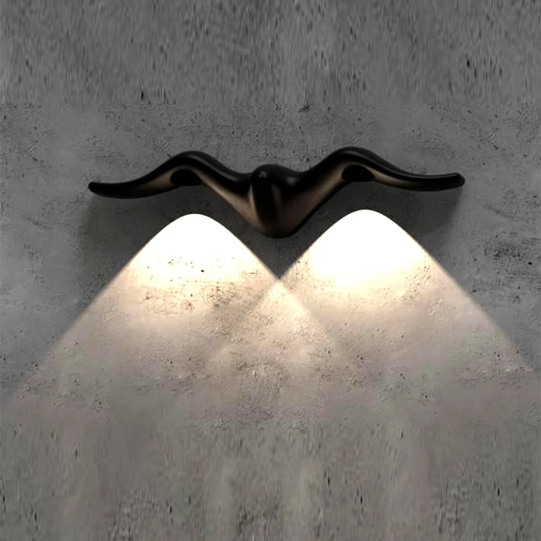 6W LED Wave Outdoor Wall Light