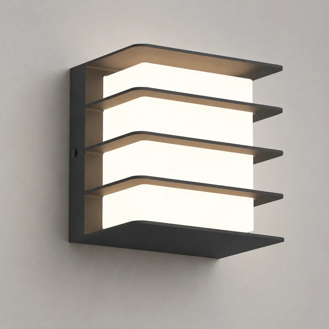 Louvered Architectural Design LED Outdoor Wall Light