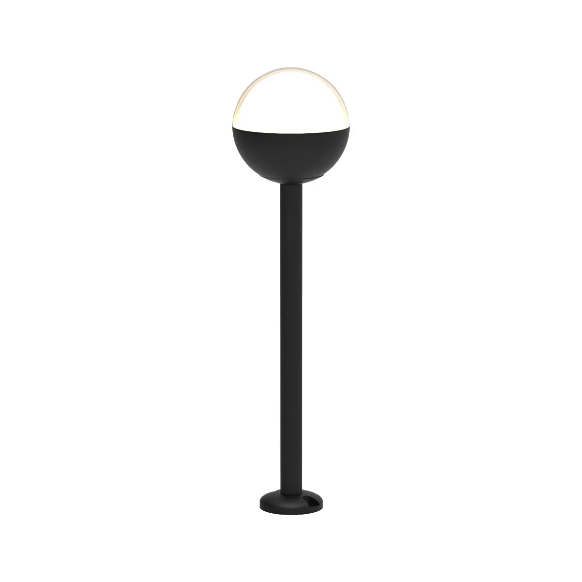 Modern Spherical Design With a Semi-Globe Bollard Light