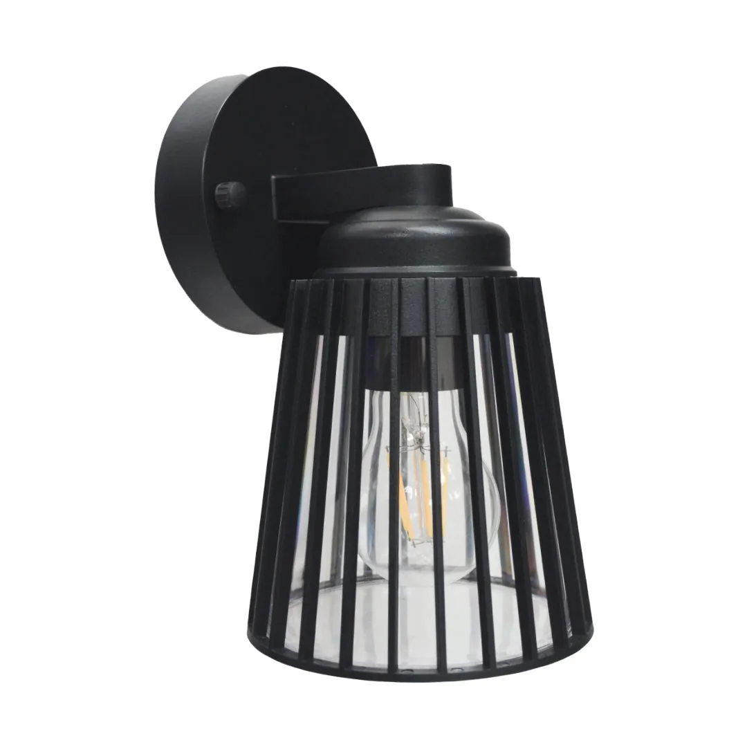 Modern Exterior Wall Lamp – E27 Black