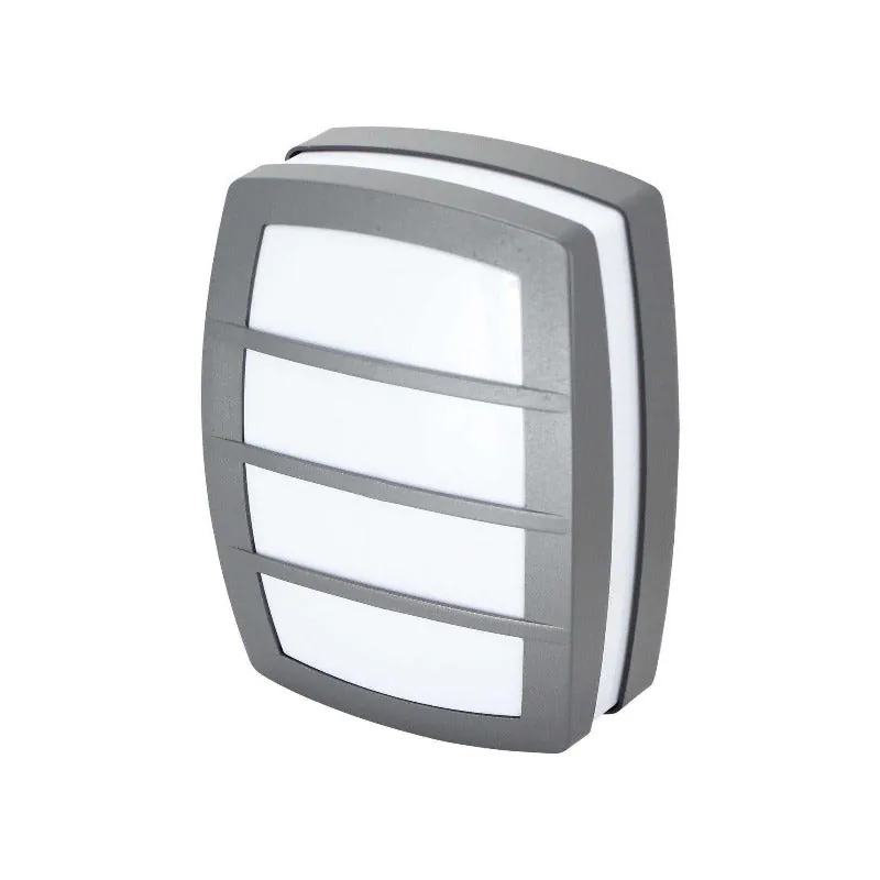 Grey Bulkhead with Polycarbonate Diffuser and Grill