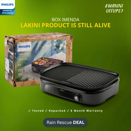 Philips Table Grill 2400W HD6210/90 – Reversible Plates Rain Rescue Edition