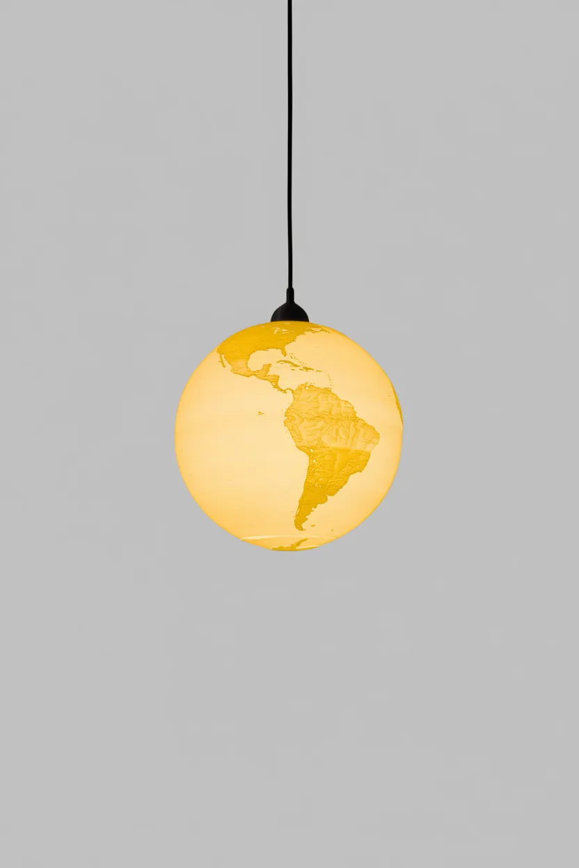 Print3D Africa Earth Pendant Lamp