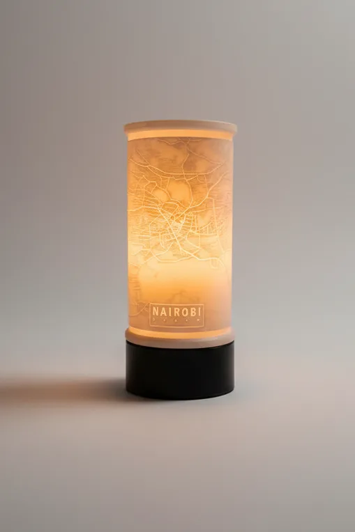 Print3D Africa Nairobi StreetMap Glow Table Lamp