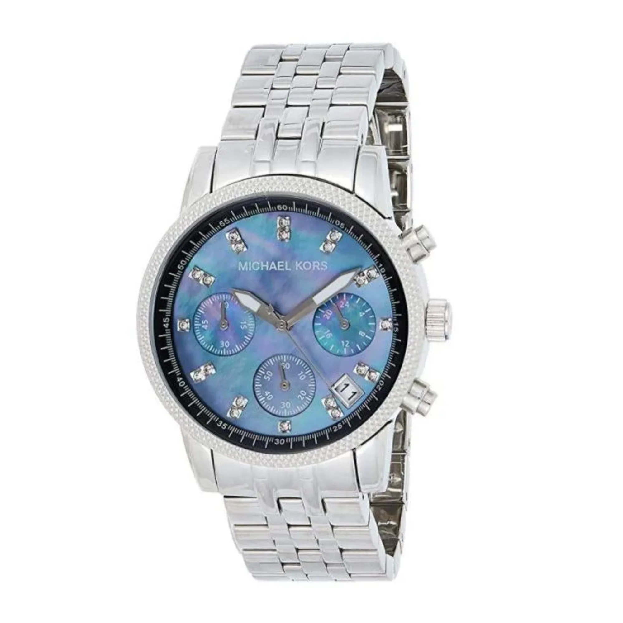 Michael Kors Women's Silver-Tone Chronograph Watch MK5021