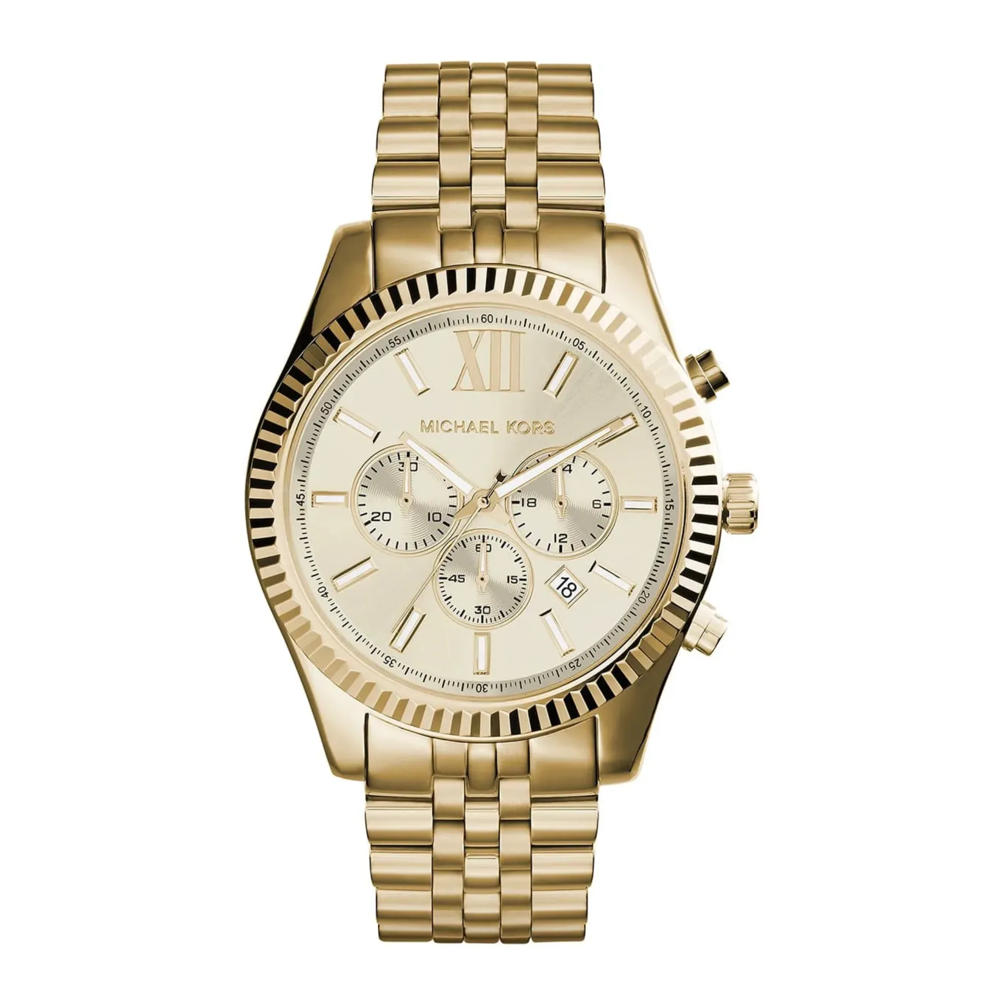 Michael Kors Lexington Men's Gold-Tone Chronograph Watch 44mm MK8281
