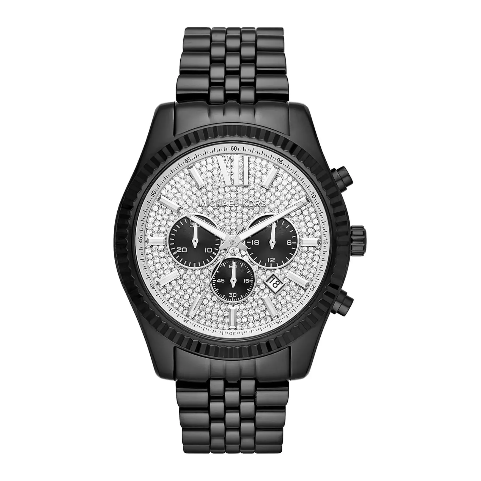 Michael Kors Lexington Men's Black-Tone Chronograph Watch MK8605