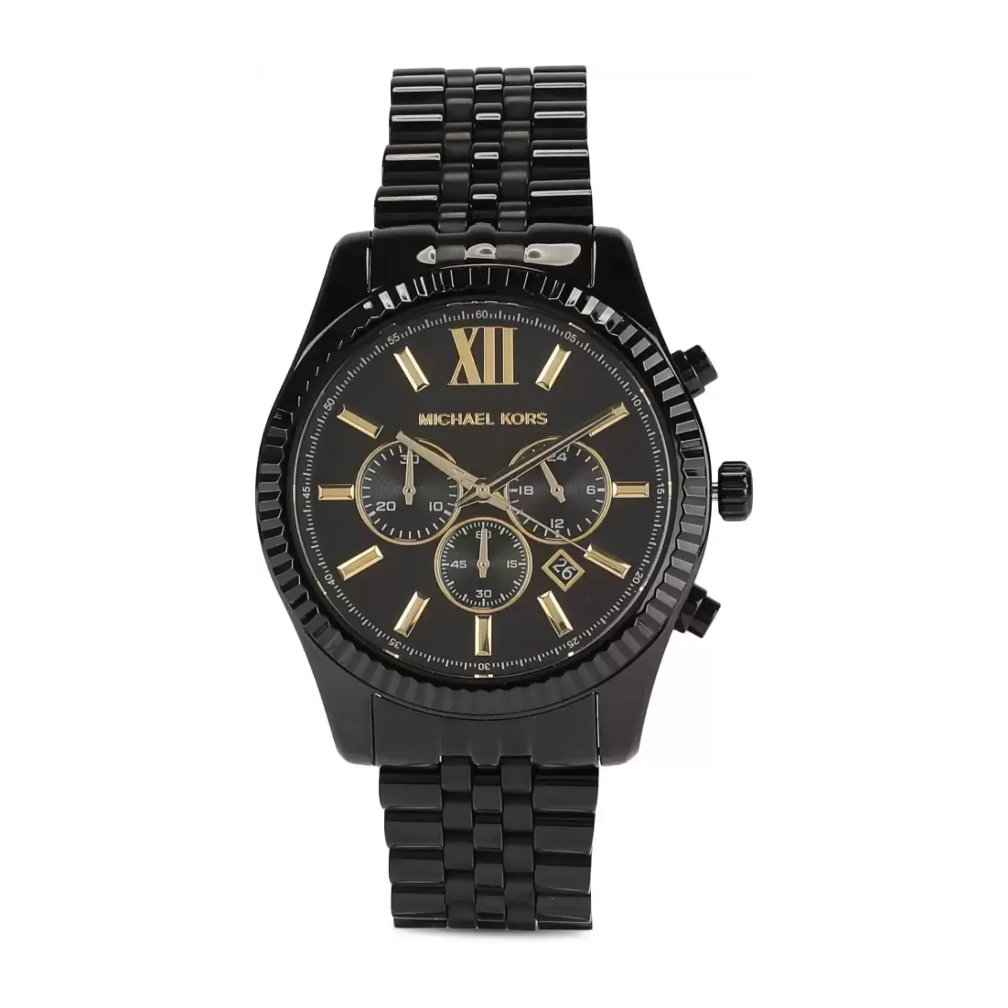 Michael Kors Lexington Men's Black-Tone Chronograph Watch 44mm MK8603