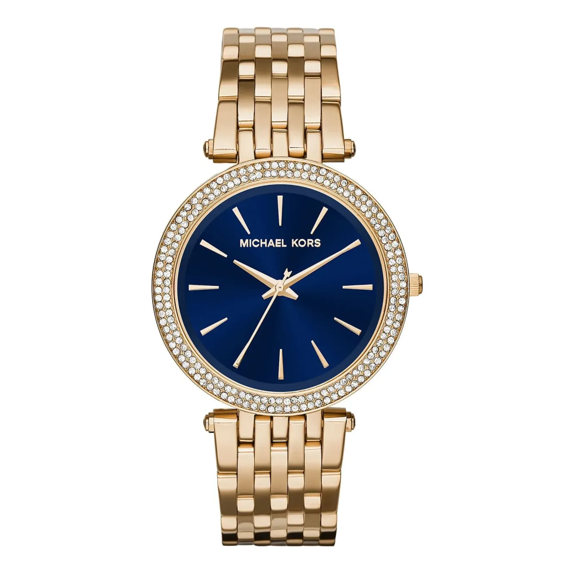 Michael Kors Darci Women's Gold-Tone Pavé Watch 39mm Blue Dial MK3406
