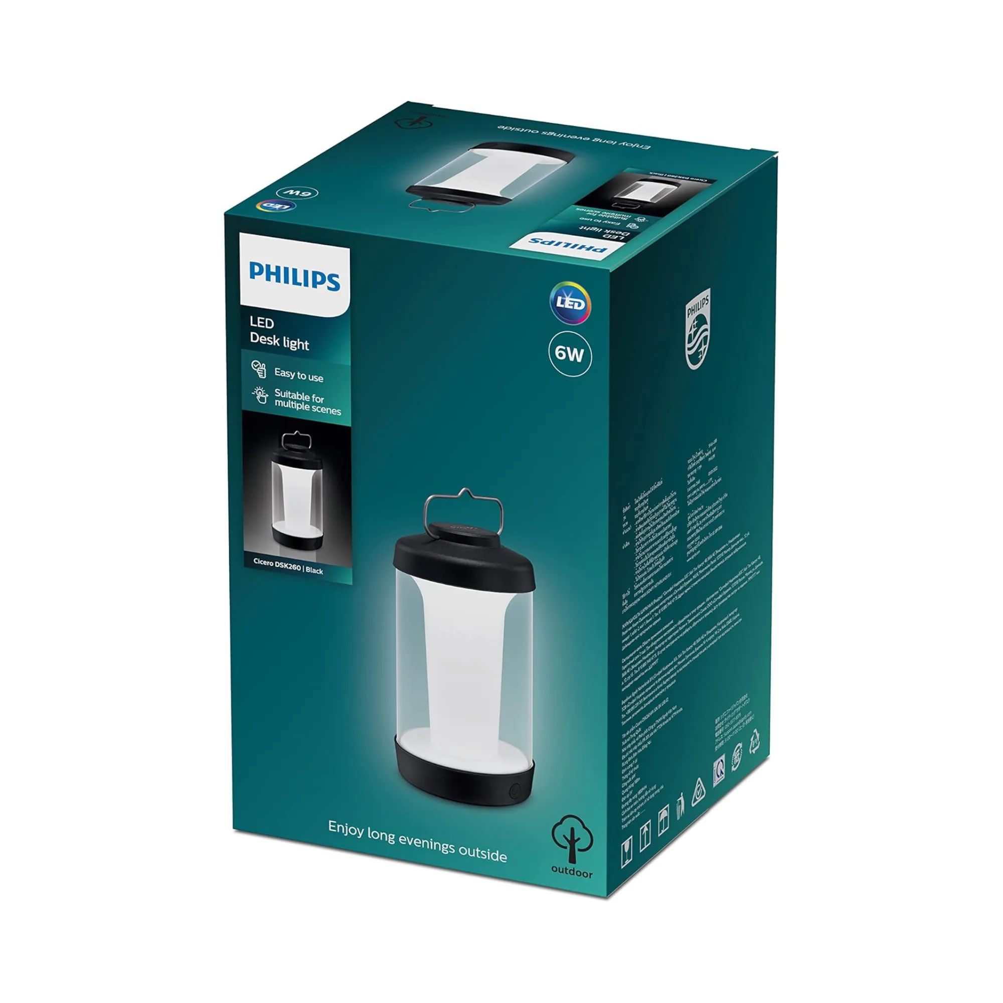 Philips Cicero Outdoor Portable LED Camping Light 6W 5000K USB Rechargeable IP54