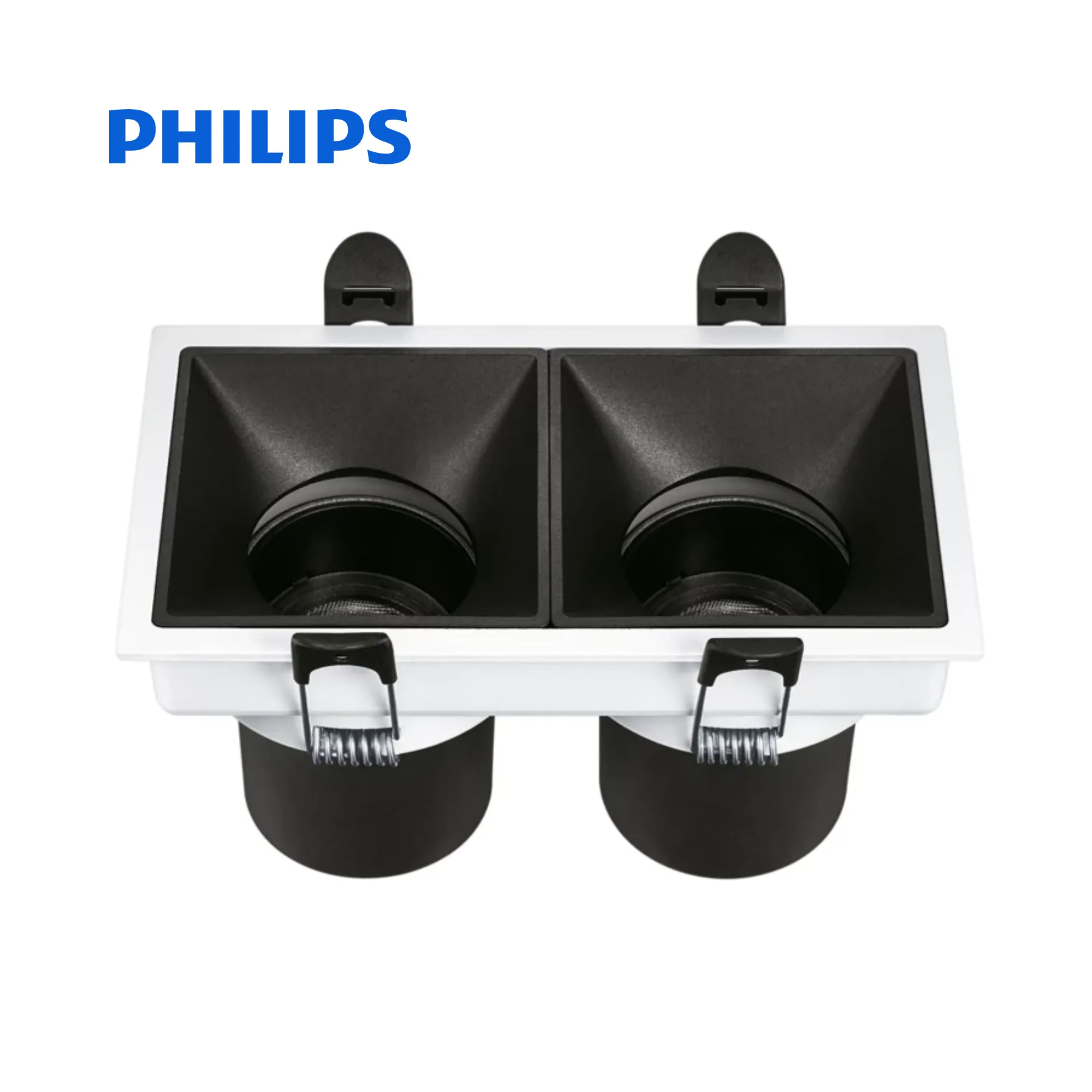 Philips RS350 G2 Deep Recessed Spotlight Square L75 2×11W WW 3000K 36D