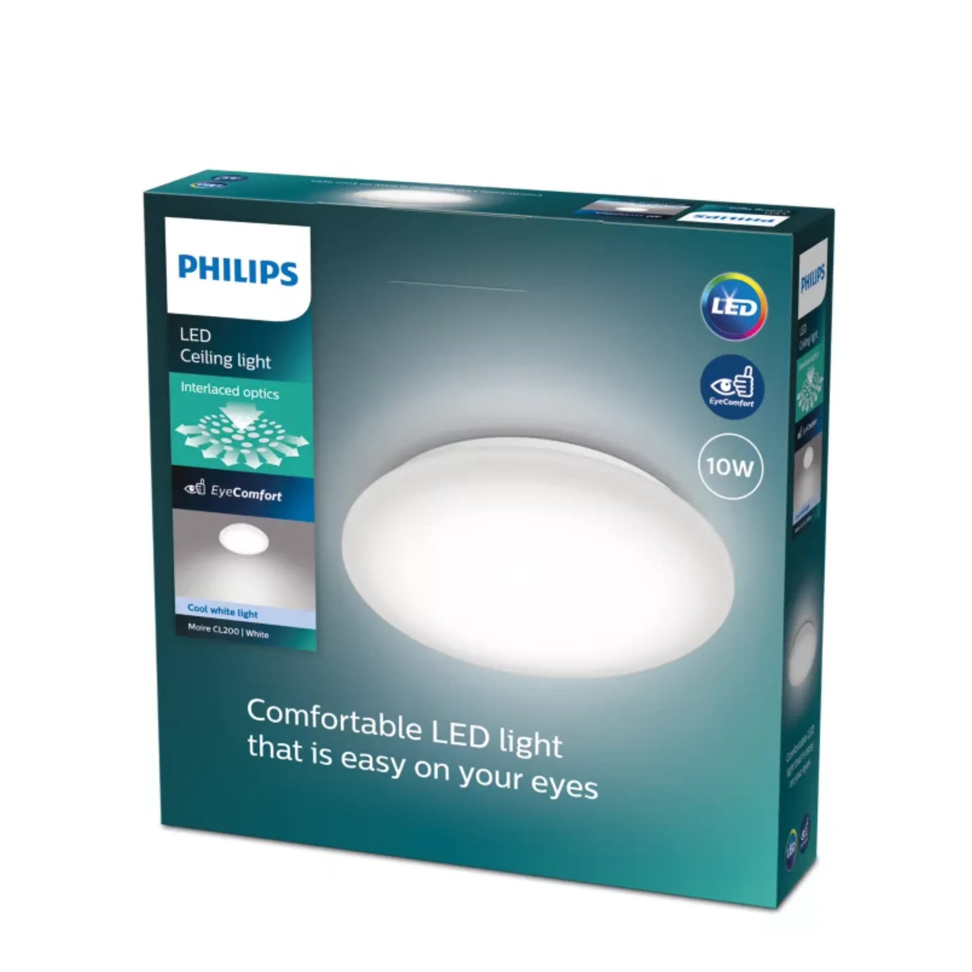 Philips Moire LED Ceiling Light 10W Cool White D240