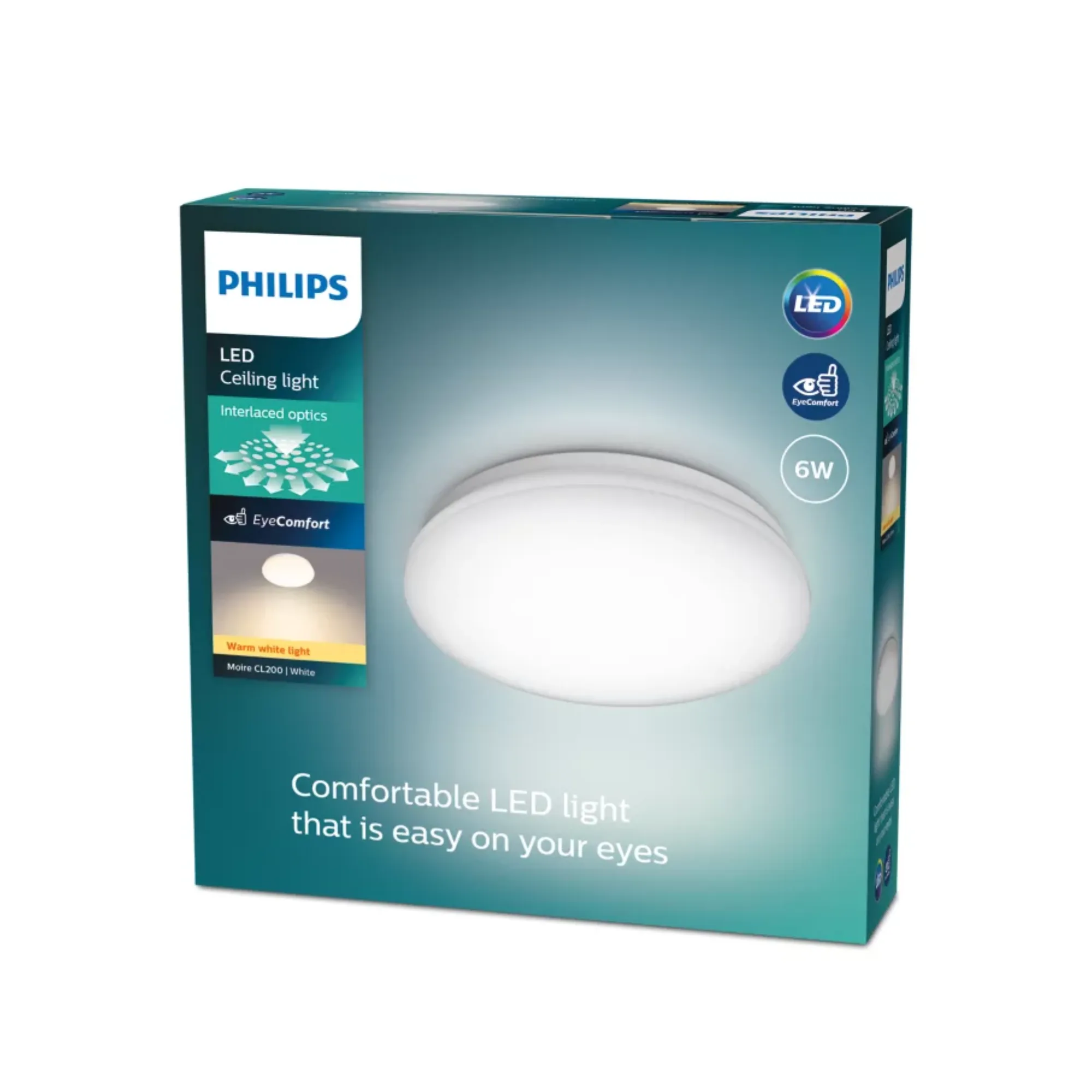 Philips Moire LED Ceiling Light 6W Warm White D220