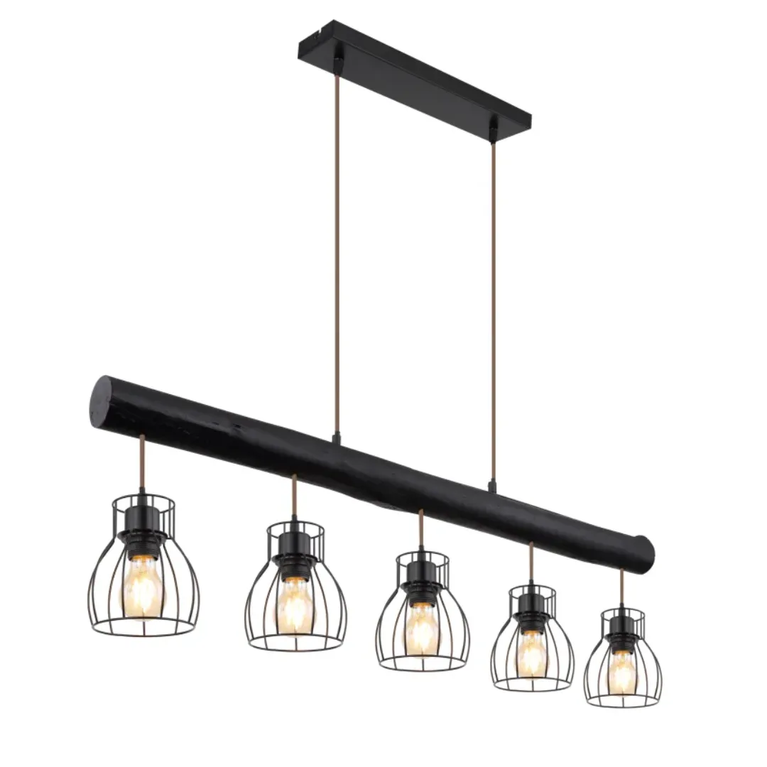 GLOBO 4-Bar Pendant Black CW 4x7W E27 L770