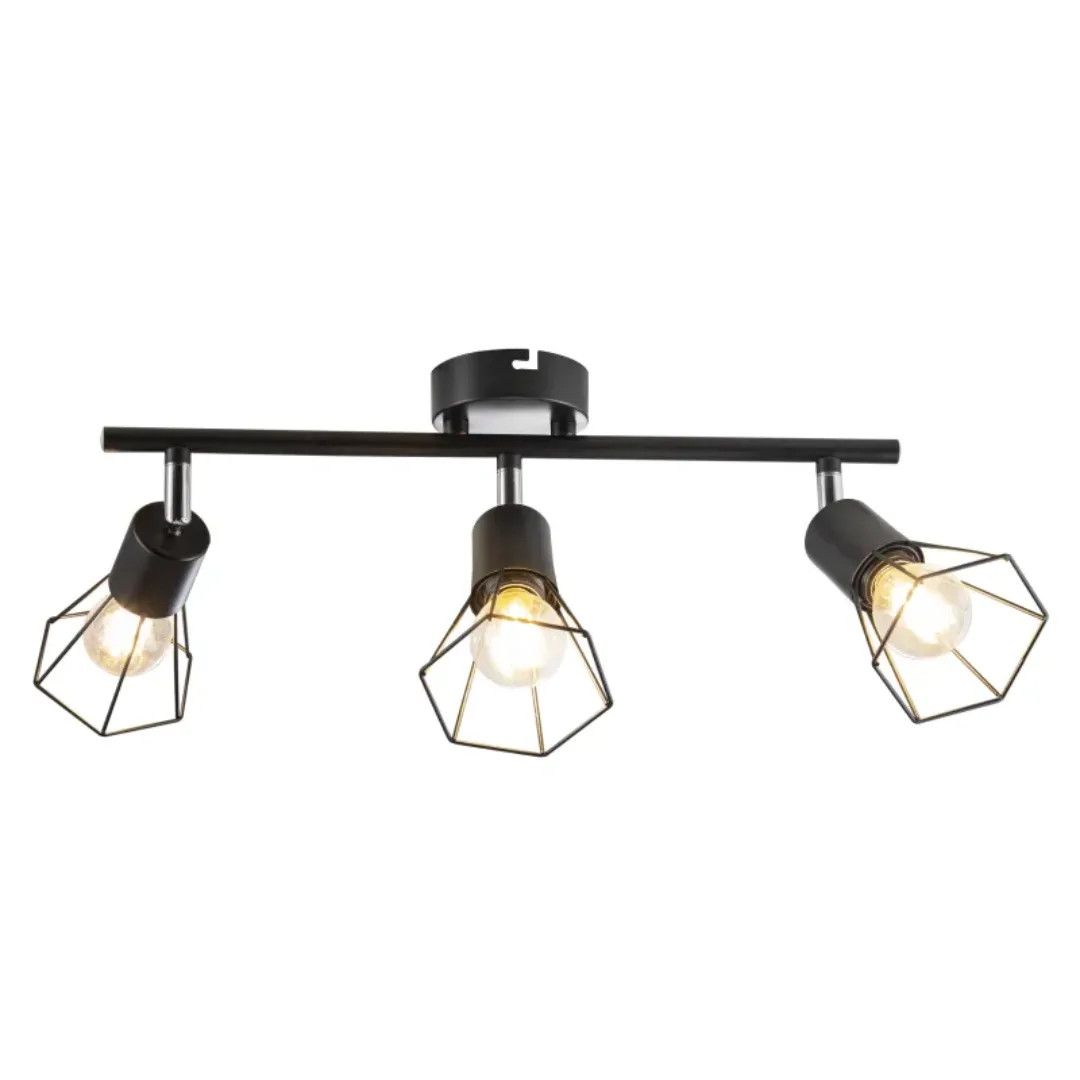 GLOBO TONI 3-Bar Spotlight Matt Black 3xE14