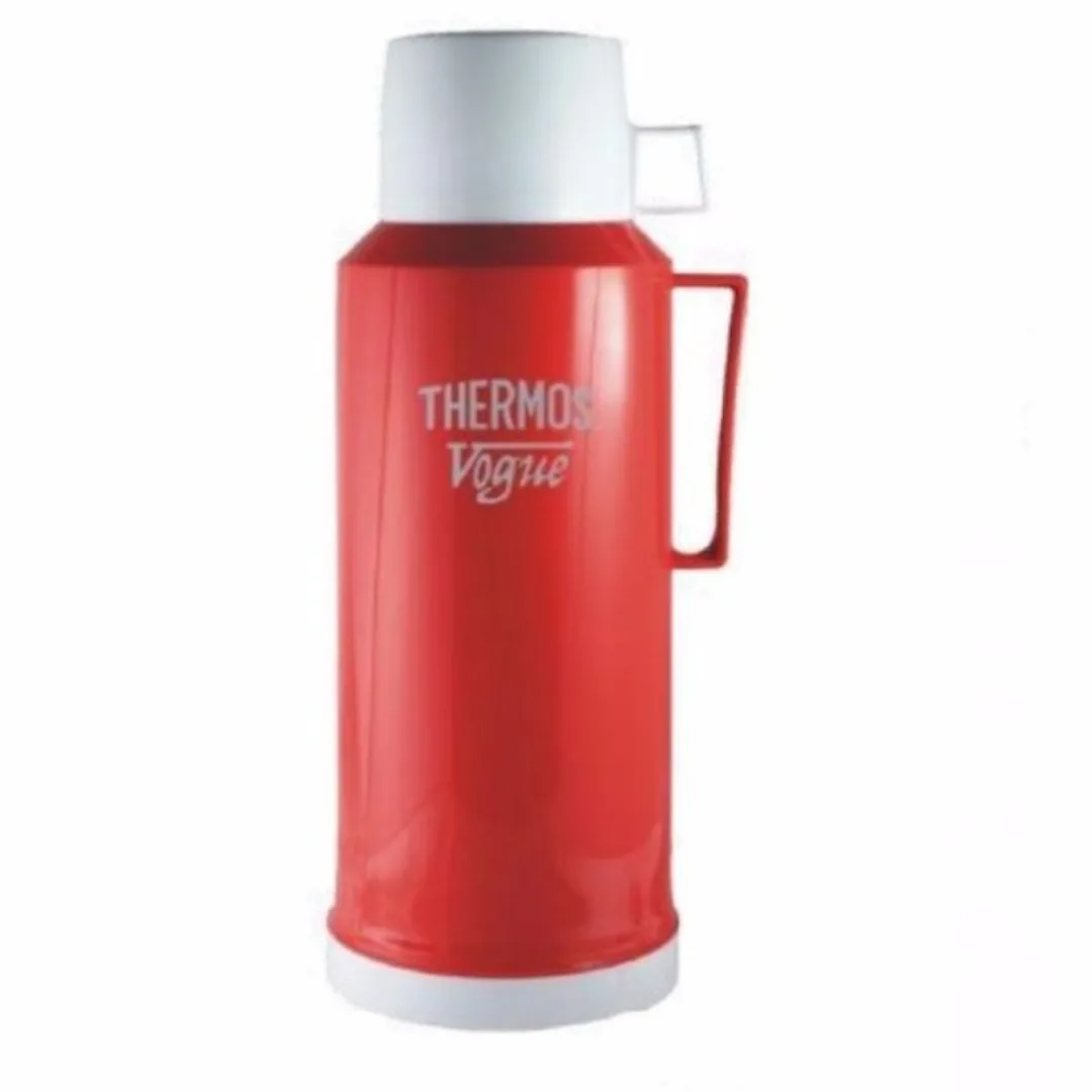Thermos Vogue Glass Vacuum Flask 1.8L Red 30-180