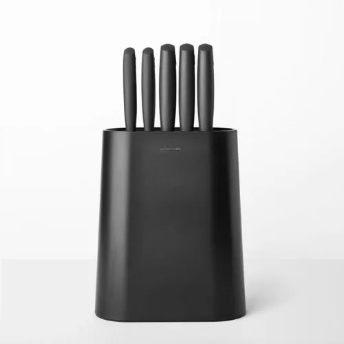 Brabantia Knife Block Plus Knives - Tasty+ - Dark Grey