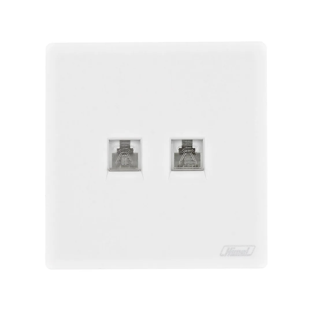 Himel Altivo 2 Gang Telephone Socket White