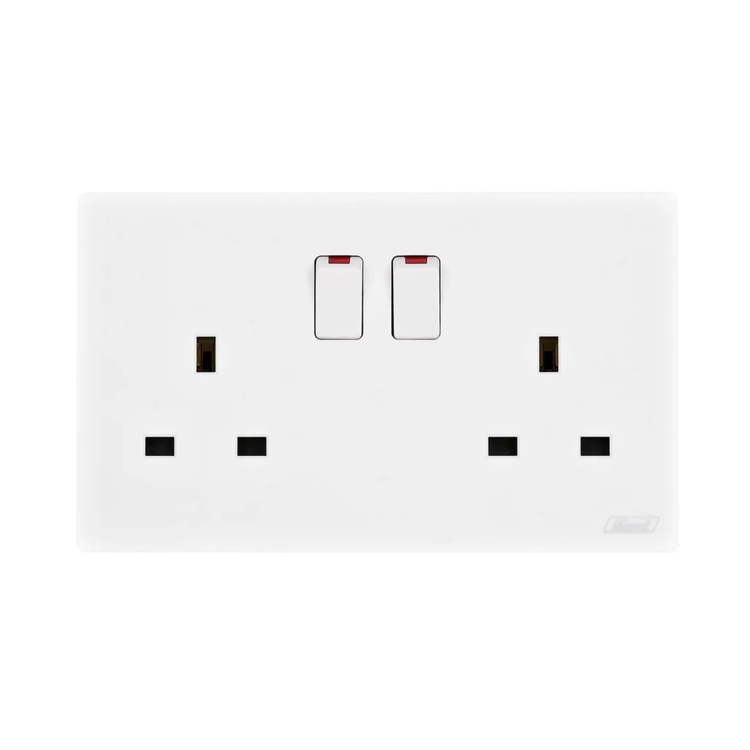 Himel Altivo 2 Gang 13A Switched Socket White