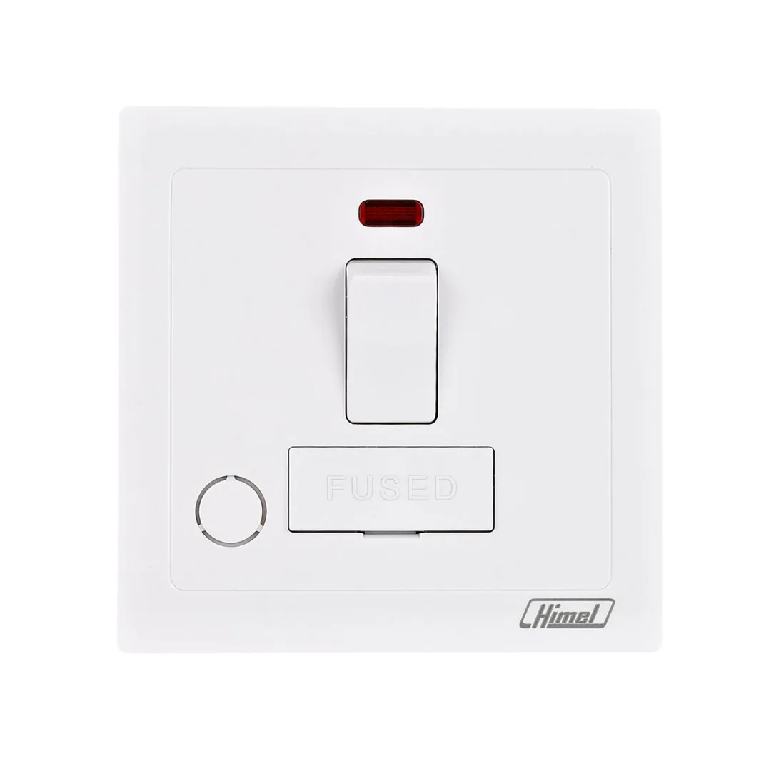 Himel Altivo 1 Gang 13A Double Pole Fuse Spur Unit with Indicator White
