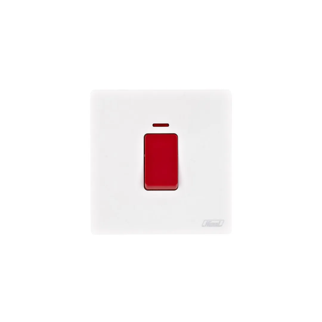 Himel Altivo 1 Gang 45A Double Pole Switch with Indicator White