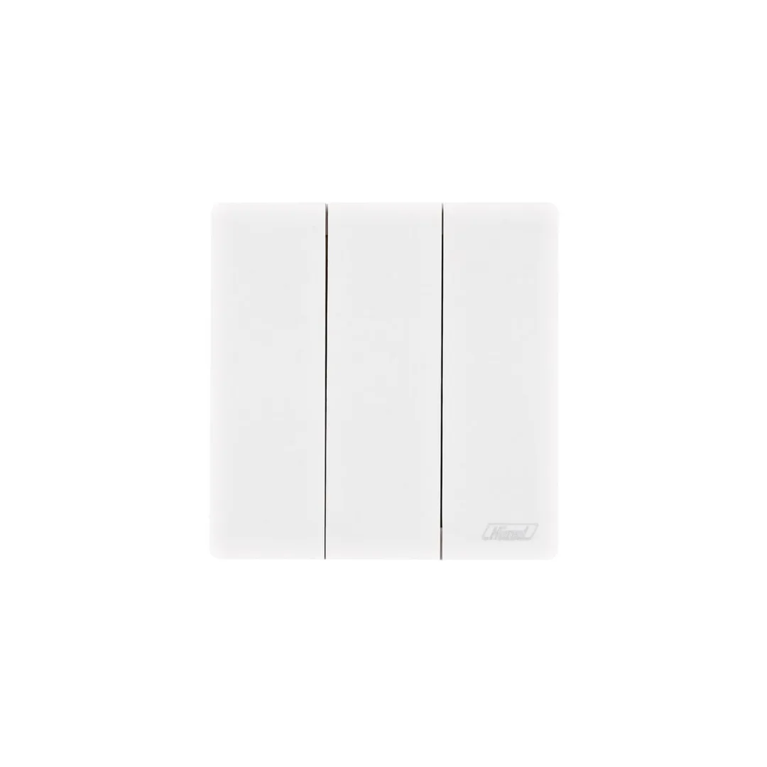 Himel Altivo 16A 3 Gang 2 Way Switch Slim Big Rocker White
