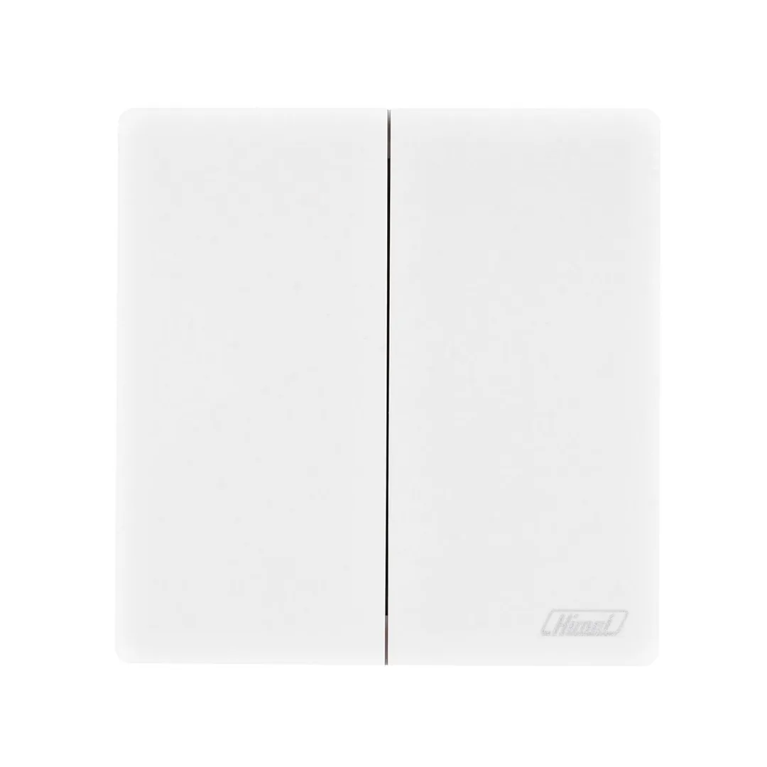 Himel Altivo 16A 2 Gang 2 Way Switch Slim Big Rocker White